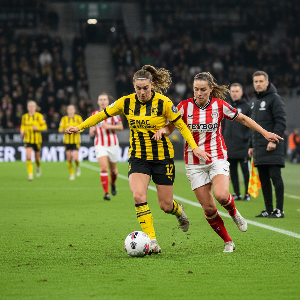Historisch debuut NAC Vrouwen in Eredivisie ondanks nederlaag tegen Feyenoord