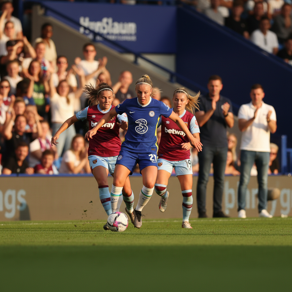 Chelsea overtuigend langs West Ham, vecht zich terug in titelstrijd WSL