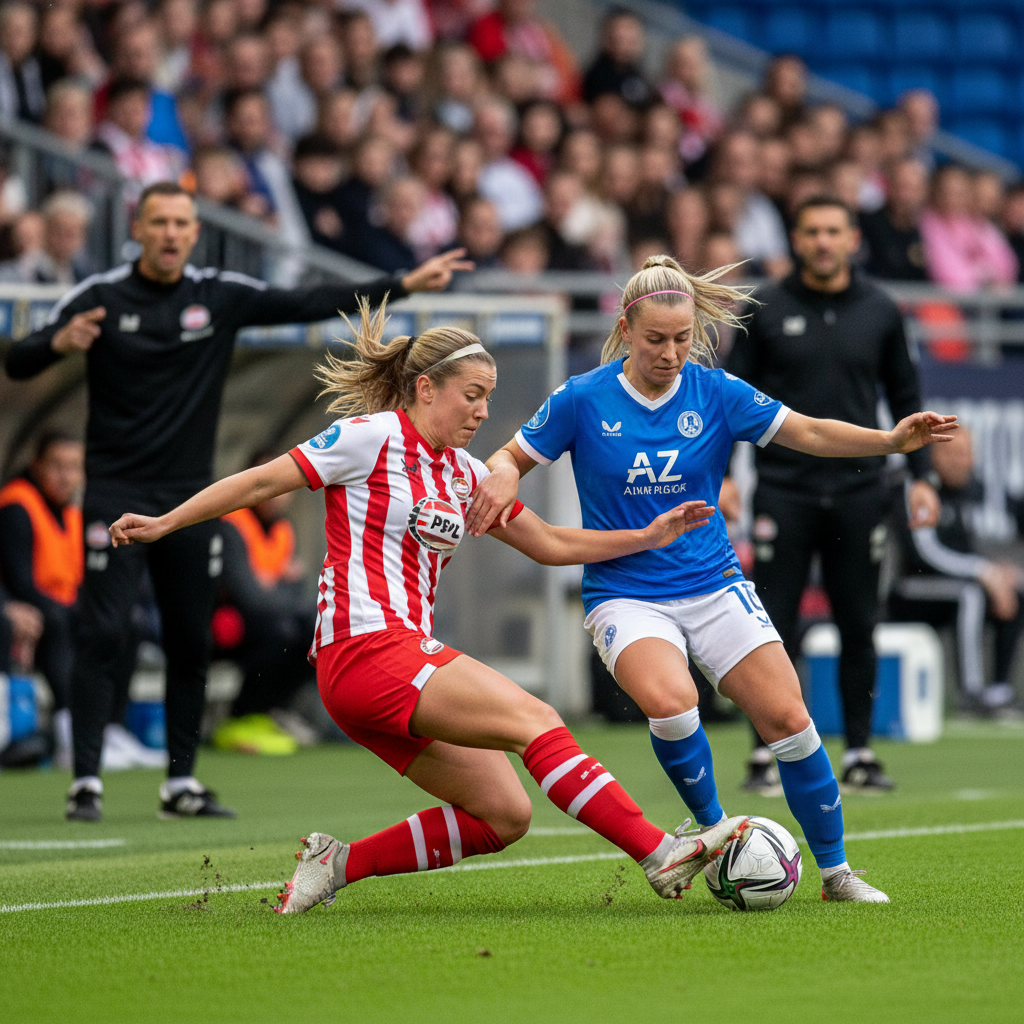 PSV en AZ Vrouwen bekertoernooi door na spannende kwartfinales