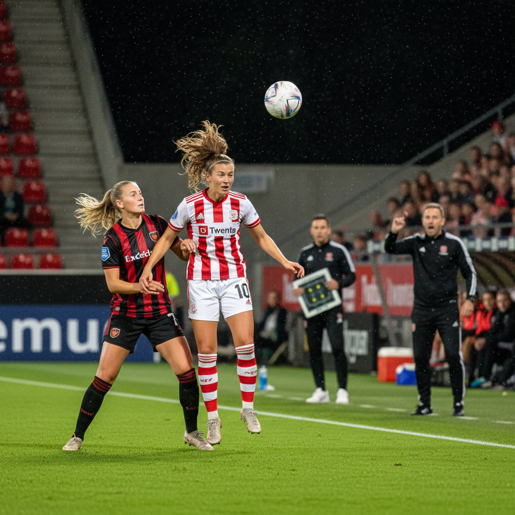 Ook FC Twente Vrouwen heeft zich geplaatst voor de halve finale van de KNVB Beker