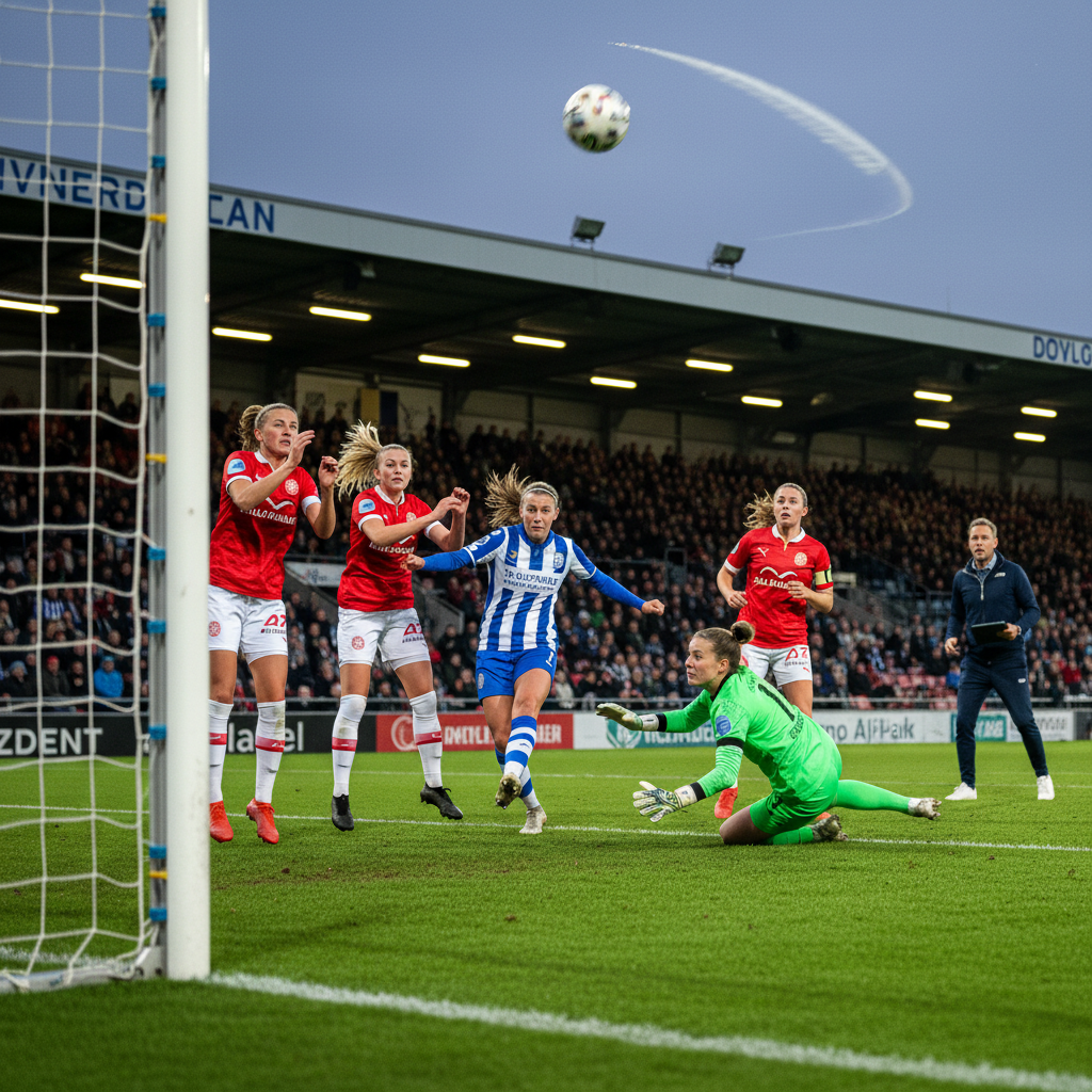 PEC Zwolle Vrouwen pakt winst op AZ dankzij schitterende vrije trap
