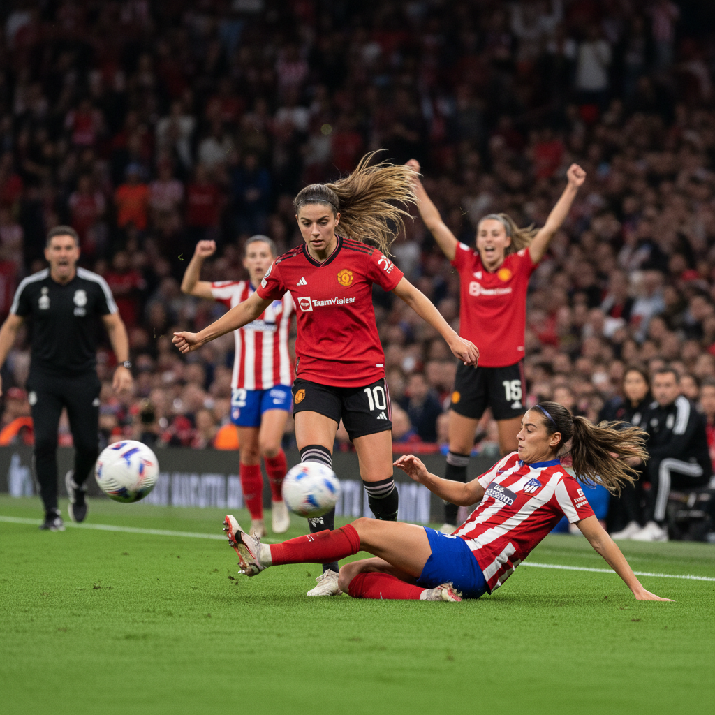 Manchester United plaatst zich voor kwartfinales Women's Champions League na zege op Atlético Madrid