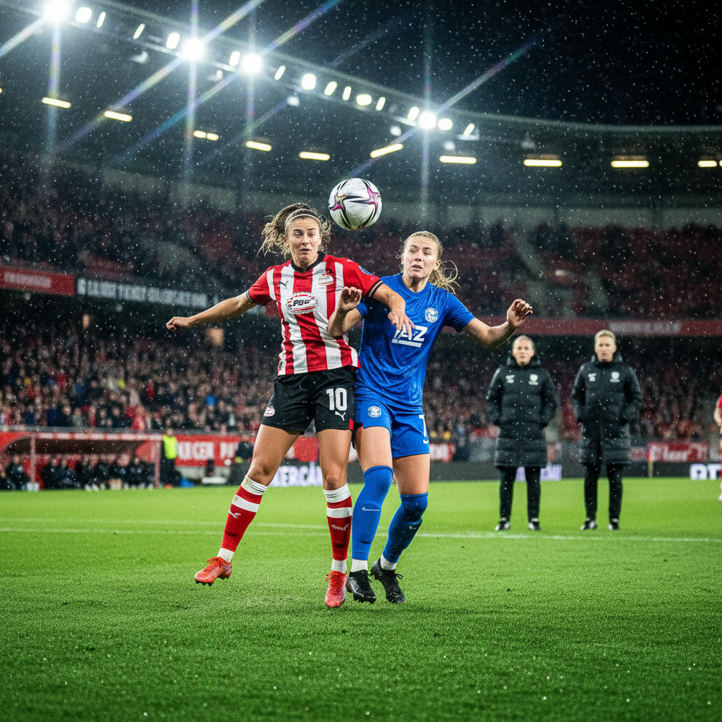 PSV Vrouwen boekt zwaarbevochten zege in Alkmaar na comeback van AZ Vrouwen