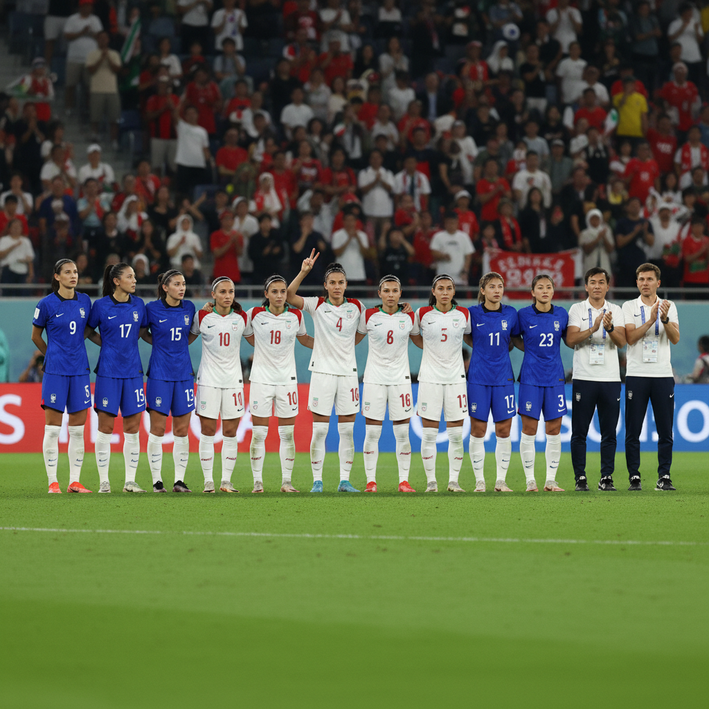 Iraans vrouwenelftal maakt statement tijdens Azië Cup