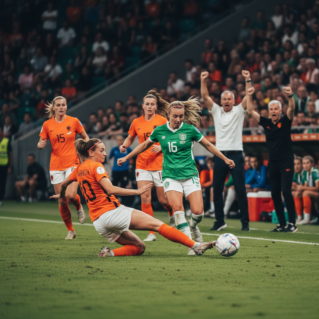 Oranje Leeuwinnen ontsnappen aan dreigende achterstand tegen Ierland