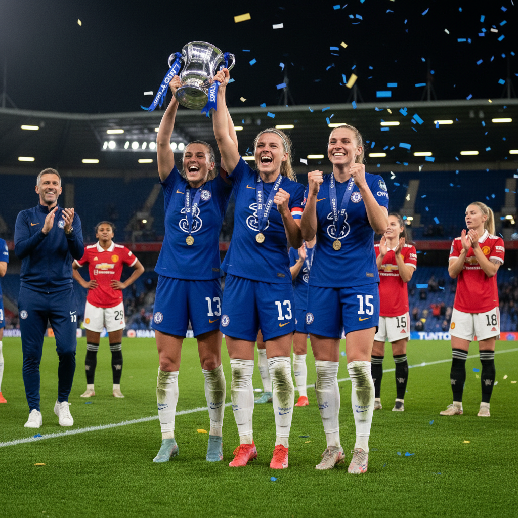 Chelsea met Nederlandse inbreng wint League Cup van Manchester United