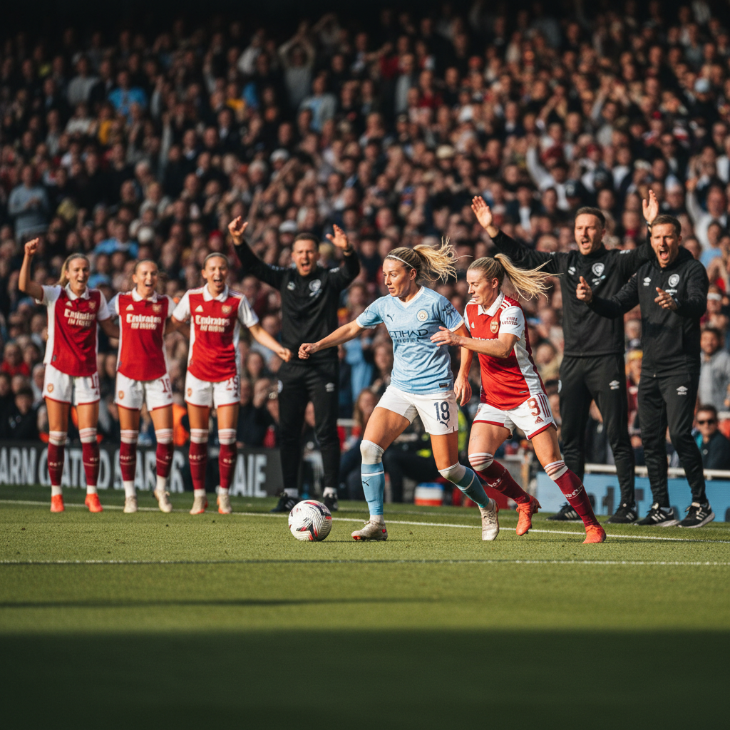 Manchester City laat punten liggen in WSL, Arsenal rukt op na overwinning