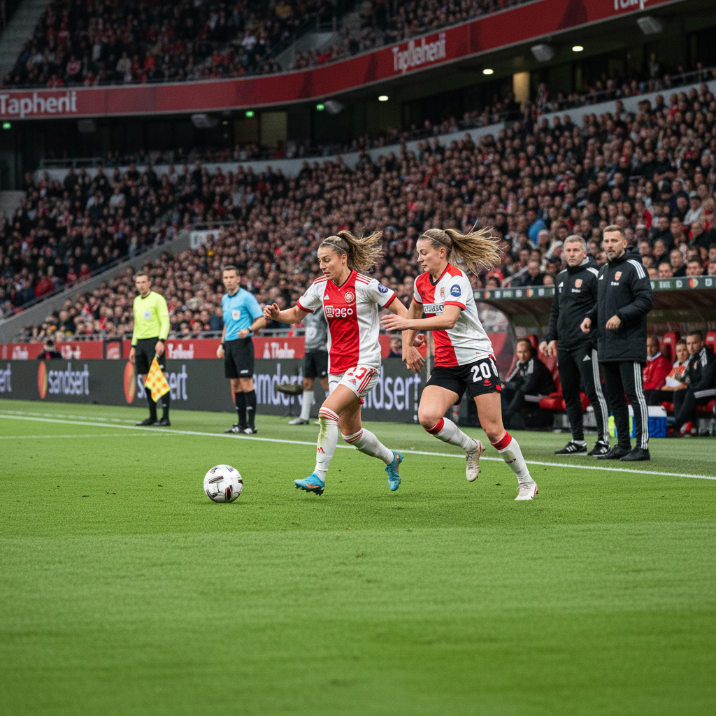 Ajax Vrouwen boekt belangrijke uitzege tegen FC Utrecht en blijft in top van de Eredivisie