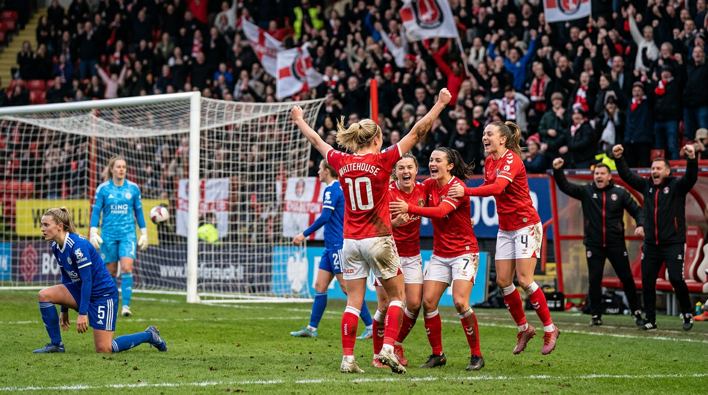 Charlton Athletic promoveert naar WSL na thriller tegen Leicester City, Whitehouse heldin