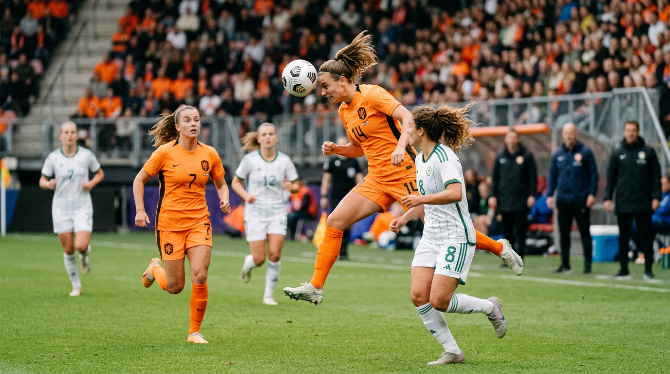 Oranje Leeuwinnen lijden gevoelige nederlaag in Ierland en moeten vrezen voor WK-kwalificatie