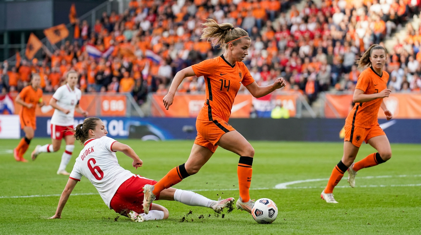 Oranje Leeuwinnen moeten via play-offs WK-ticket veiligstellen na zege op Polen