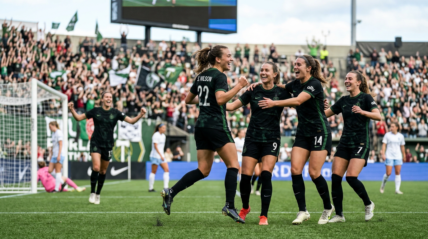 Sophia Wilson viert jubileumgoal na imponerende aanval Portland Thorns