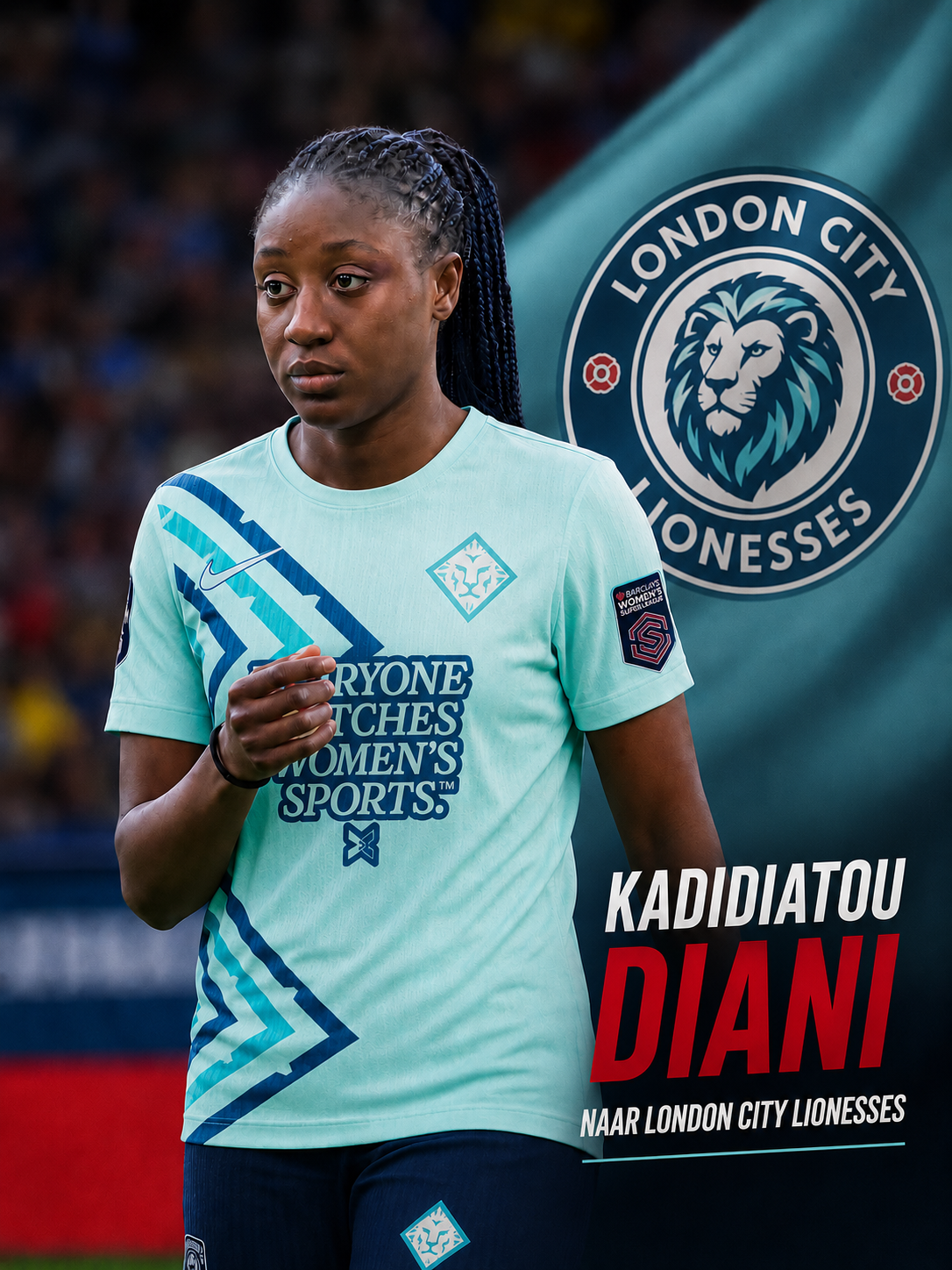 Diani verruilt OL Lyon voor London City Lionesses in opmerkelijke transfer