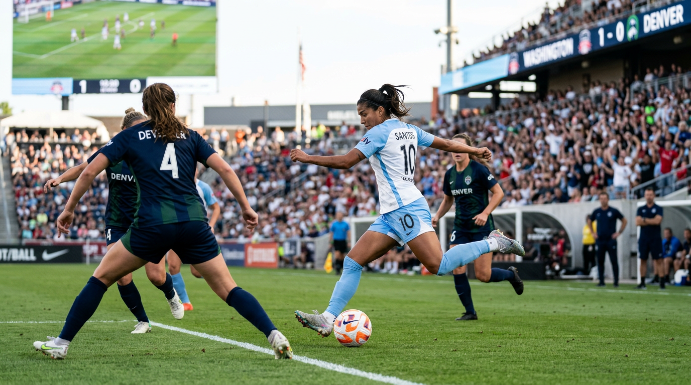 Leicy Santos Blinkt Uit Bij Enige Doelpunt Tussen Washington Spirit en Denver Summit