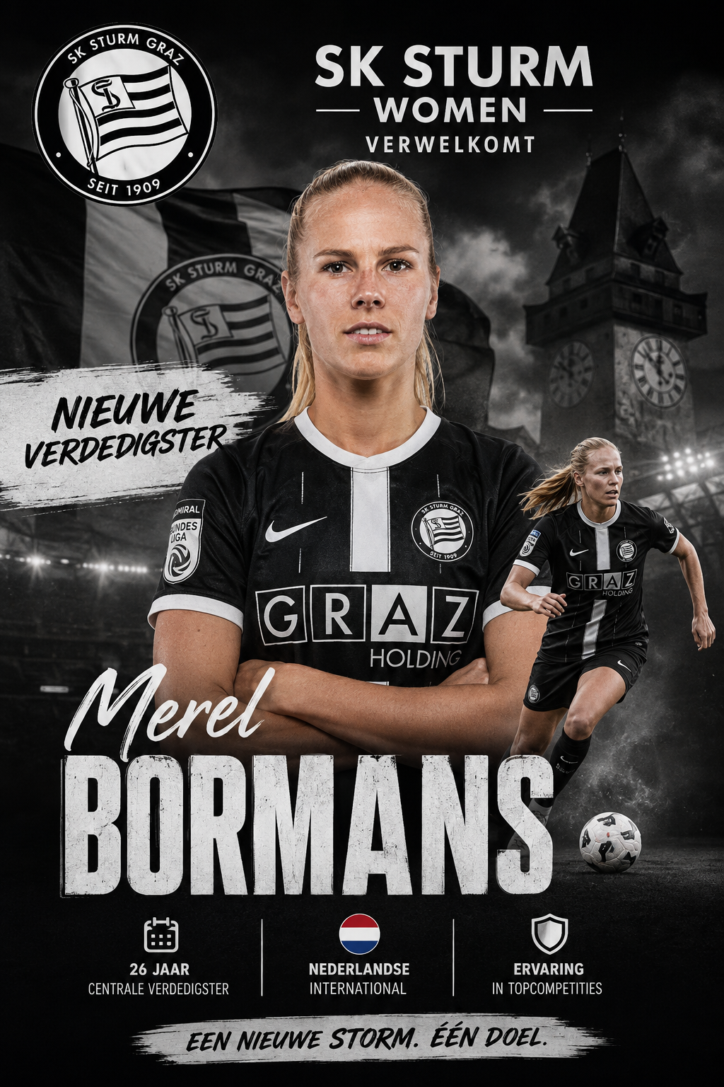 DONE DEAL: Nederlandse Merel Bormans versterkt defensie van SK Sturm Graz Vrouwen