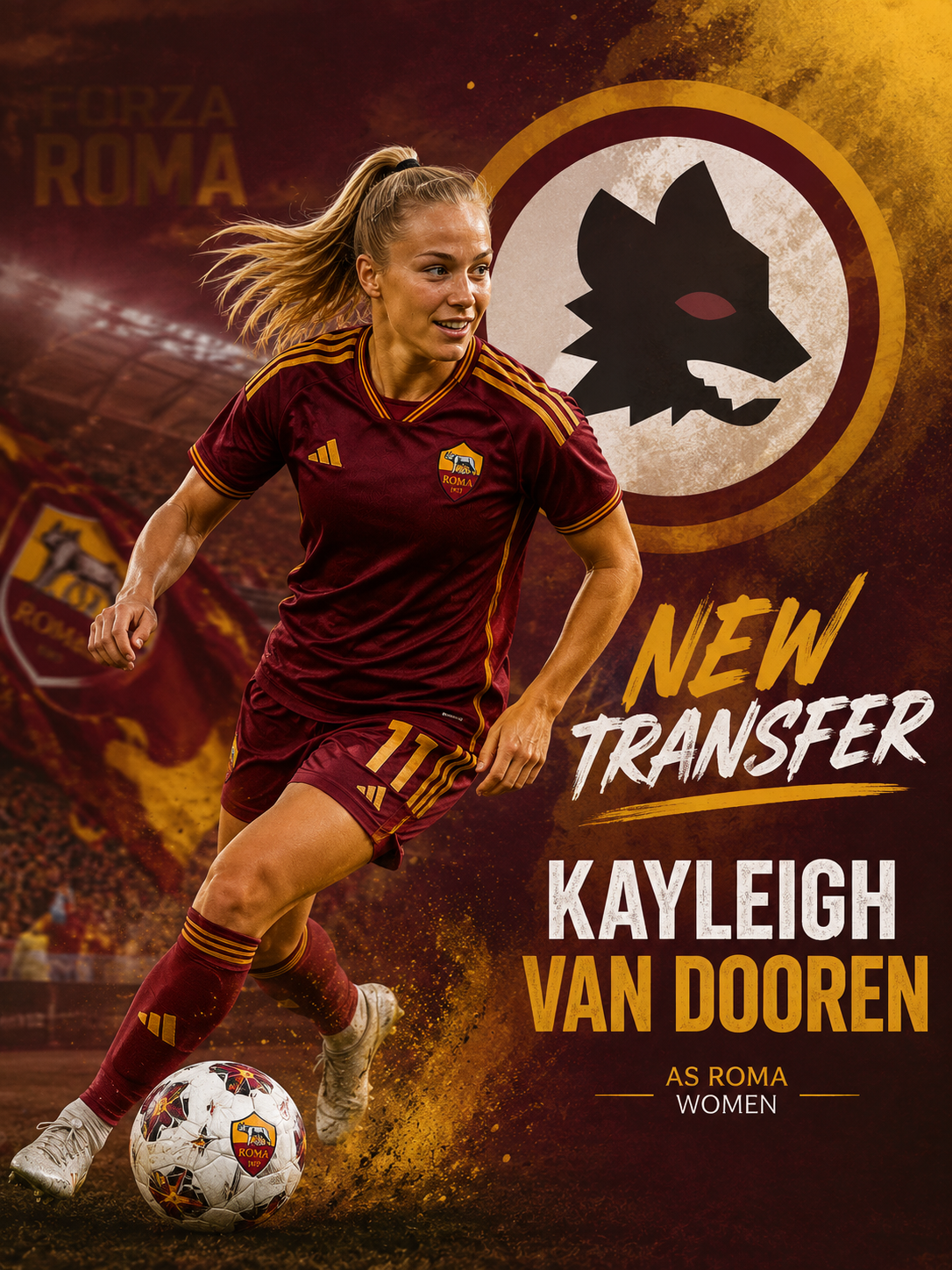 OFFICIEEL | Kayleigh van Dooren maakt droomtransfer naar Italiaans kampioen AS Roma