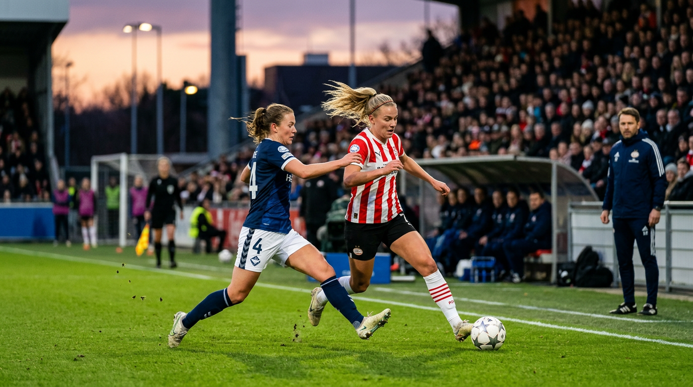 PSV Vrouwen strandt vroegtijdig in Women's Champions League na verlies tegen HB Køge