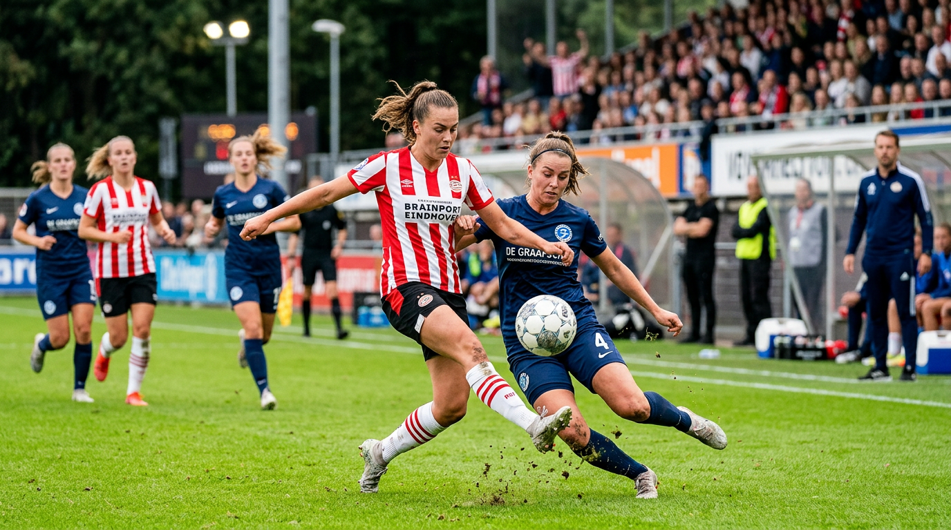 PSV Vrouwen herpakt zich met overtuigende zege op nieuwkomer De Graafschap